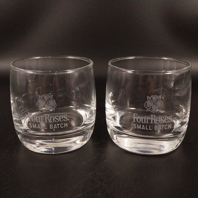 Four Roses Small Batch Bourbon Lowball Glasses (Set of 2) Rocks Whiskey