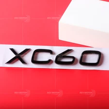 BLACK XC60 FIT VOLVO XC60 REAR TRUNK NAMEPLATE EMBLEM BADGE LETTERS NUMBER