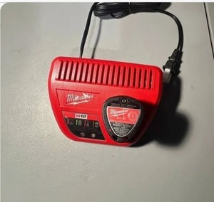 Milwaukee M12 12V Lithium-Ion Battery Charger, Red, Charges 1 Battery