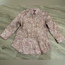 Chaps Pink and Cream Paisley Shirt