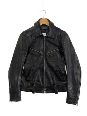 Genetic Manipulation Leather Jacket Blouson/S/Sheepskin/Blk/Plain/Gu-Plmj01-603/