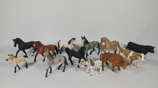 Lot Of 12 Schleich Brand Farm Animals Figures Rare Bull Cows Horses Shetland