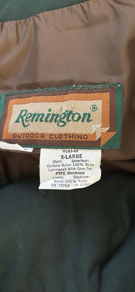 Chaqueta de caza Remington vintage para hombre Gore-Tex XL Foto 3 de 4