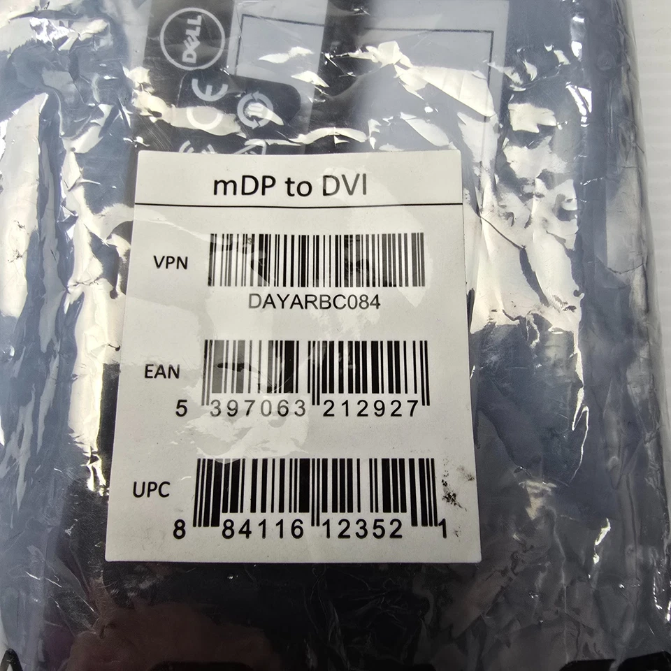 DELL DAYARBC084 Mini Display Port mDP to DVI Adapter Cable (NEW Genuine) - Image 3 of 4