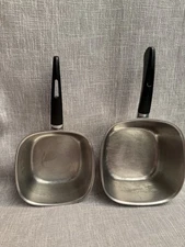 Maid Of Honor Stainless Steel Cookware Square Pots Saucepans USA Vintage Read