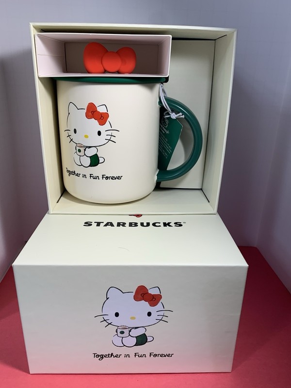 16oz Hello Kitty x Starbucks Limited Edition Ceramic Mug with Lid
