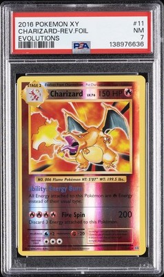 2016 POKEMON XY EVOLUTIONS #11 CHARIZARD-REVERSE FOIL PSA 7 | eBay