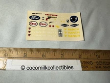 Vintage 1961 Decal Sheet Hubley Model Kit No 858-K Ford Model A Station Wagon