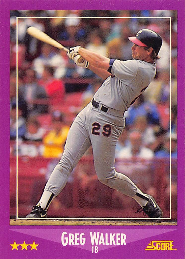 Greg Walker 1988 Score 93b  Chicago White Sox  Baseball Card