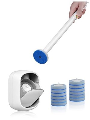 Toilet Cleaner Wand, Disposable Toilet Brush and Toilet Brush + 12 Refills