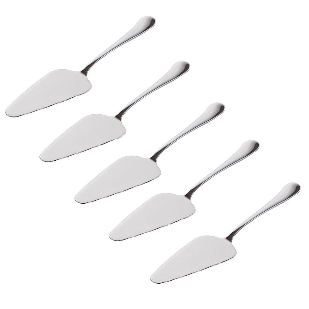 YTYKINOY Pack of 5 Stainless Steel Pie Pizza Cake Pastry Server Silver
