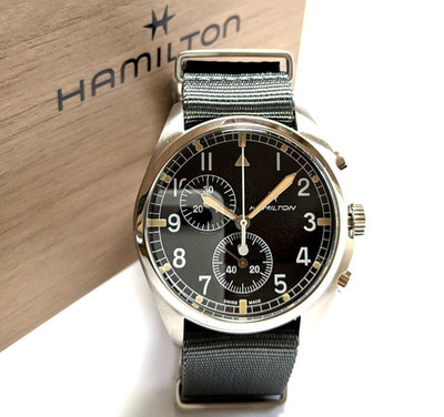 Hamilton Khaki Aviation Pilot Pioneer H76522931 Quartz Watch Black Dial 41mm
