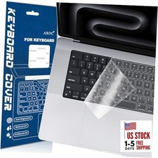 Ultra Thin TPU Keyboard Cover for 2025 MacBook Pro 14/16/ Air 15/ Air 13 Clear
