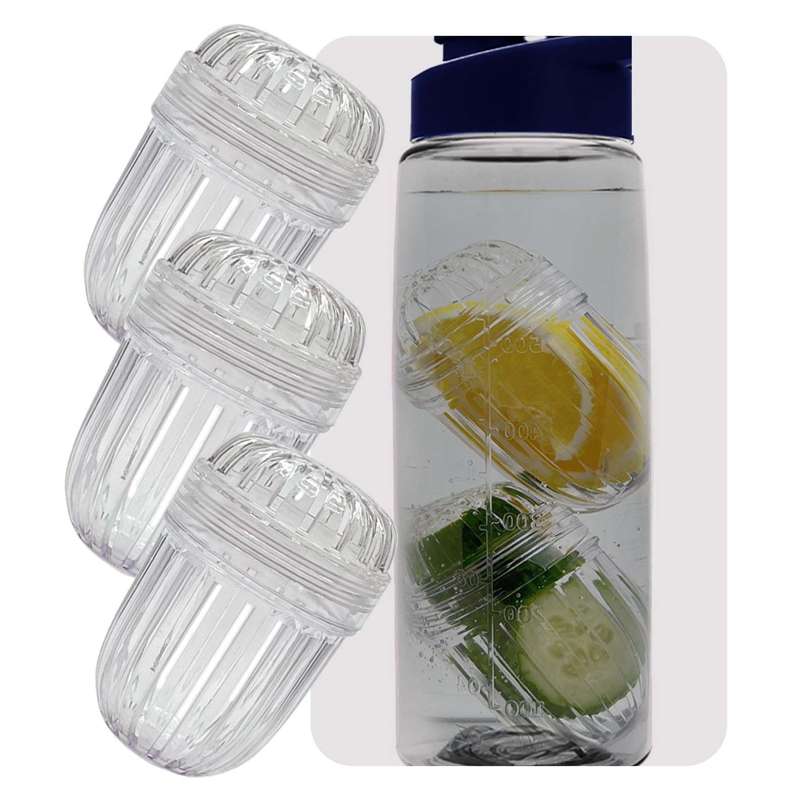 3PCS Fruit Infuser Insert for Wide Mouth Water Bottles,Compa