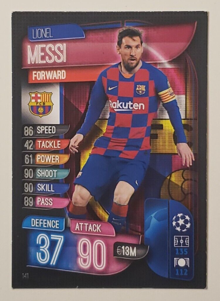 Lionel Messi #141 Barcelona - Topps Champions League Match