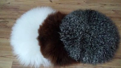 Fell Stuhlauflage Sitzauflage Sitzkissen Kissen Fellkissen Lammfell Schaffell XL - Bild 1 von 4