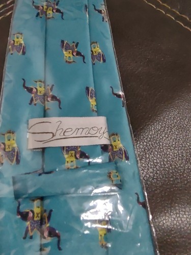 Shemoy - Elephant Necktie Tie - 4 x 58 Inches - Picture 3 of 4