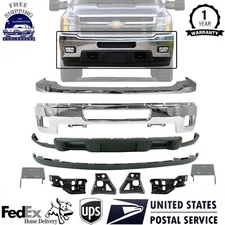 New Front Bumper Chrome Kit For 2011-2014 Chevrolet Silverado 2500HD 3500