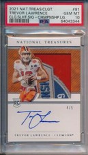 Trevor Lawrence 2021 National Treasures Collegiate RC Patch Auto 4 /5 PSA 10 !!!