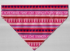 Medium Dog--Scarf/ Bandana/Pink Ribbon Stripe print