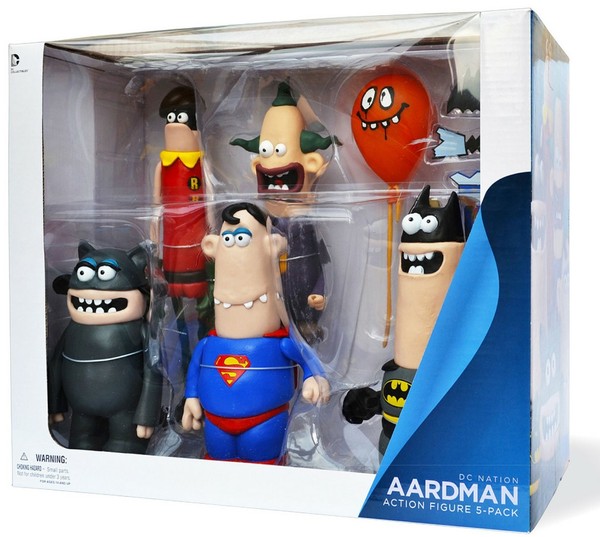 Dc Nation Aardman Action Zahlen 5 Pack Joker Superman Batman Robin Catwoman-image