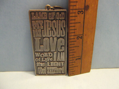 Old/Unique Collectible Key Chain 3''in Metal Lamb of God, My Rock, Good Shepherd.
