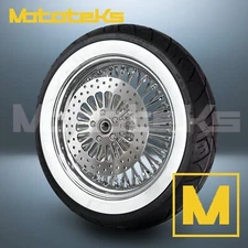 16X3.5 FAT SPOKE WHEEL 52 STAINLESS SPOKES FOR HARLEY SOFTAIL MODELS REAR RIM