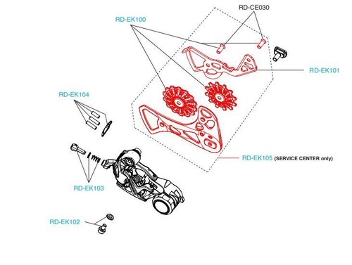 Campagnolo RD-EK105 EKAR 13 Gang Ersatzkäfig - Bild 2 von 2