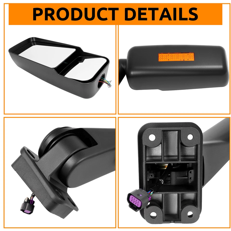 KUAFU Right Side Mirror For Chevy Kodiak GMC Topkick C4500 C5500 Power Heated - Image 4 of 4