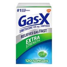 Gas-X Extra Strength Gas Relief Soft Gels, Simethicone 125 mg, 120 ct. EXP 2028