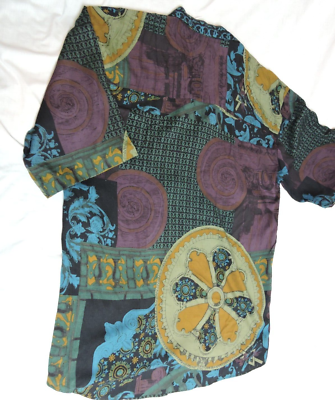 Vtg Ringo Sport Abstract La Fleurs Shirt Mens Sz M | eBay
