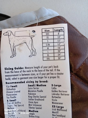 Casual Canine Quilted Dog Coat Medium Puppy Pet Clothes - Picture 6 of 12
