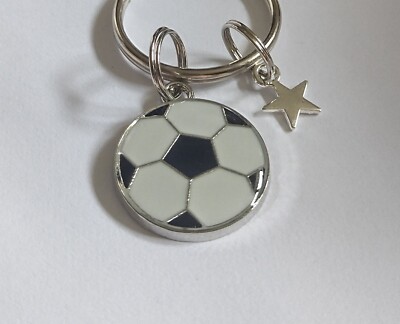 Wunderschöner Stern Fußball Schlüsselanhänger Bagcharm charmant nützlich sportlich Geschenk  ️  