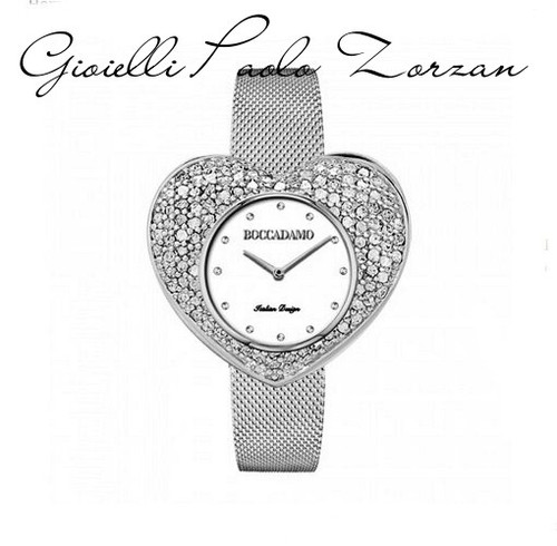Orologio boccadamo silver con quadrante a forma di cuore pavè di Swarovski  CM001 | eBay