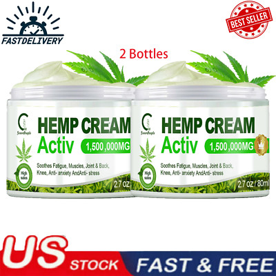 2× Hemp Pain Relief Cream | Fast Natural Pain Relief for Joint Muscle Nerve Pain