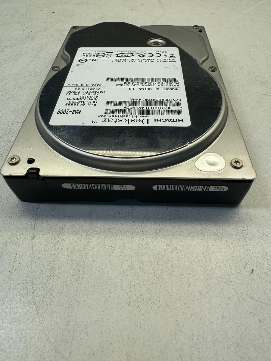 HITACHI 0A36888 HDP725025GLA380 250GB 7.2K RPM 8 MB Cache 1.5 Gb/s