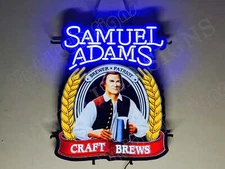 Samuel Adams Beer Boston 24"x20" Vivid LED Neon Sign Light Lamp With Dimmer