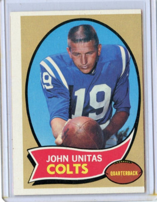 1970 Topps FB Johnny Unitas Baltimore Colts #180     EXMT+ OC