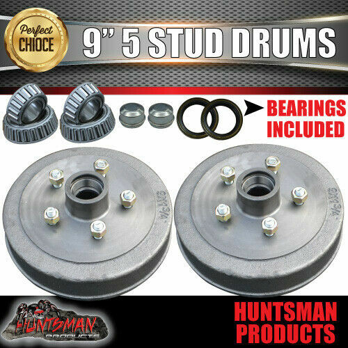 9" Trailer Caravan Mechanical Drum Brake Kit + Coupling & Fitting Kit 5 & 6 Stud - Picture 3 of 8