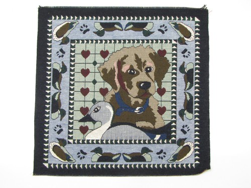 Lot of 14 - Spaniel Dog & Mallard Duck - Heavy Tapestry Fabric Pillow Pieces