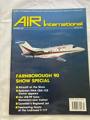 Air International September 1990 IAR-99 Soim F-117A Embraer/FMA CBA-123 Canadair