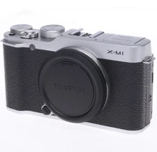 Fujifilm X-M1 16.3MP Digital Camera - Silver With Battery Strap & Charger