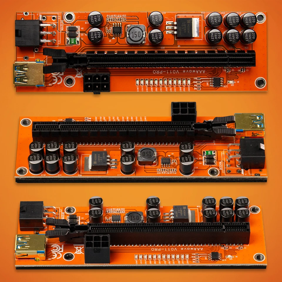 AAAwave PCIE Riser VER 011 PRO 1x to 16x Graphic Extension for GPU Mining - Image 2 of 4