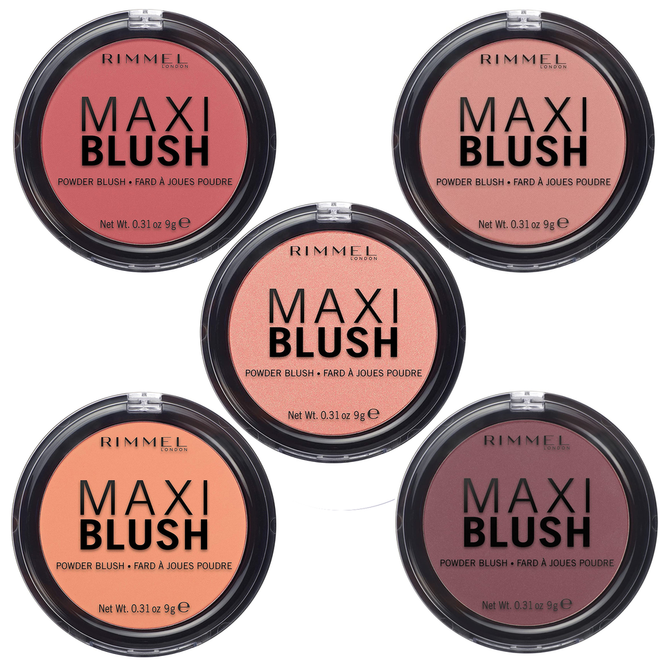 RIMMEL Maxi Blush Face Blusher Compact Pressed Powder 9g *CHOOSE SHADE ...