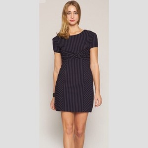 pinstripe sheath dress