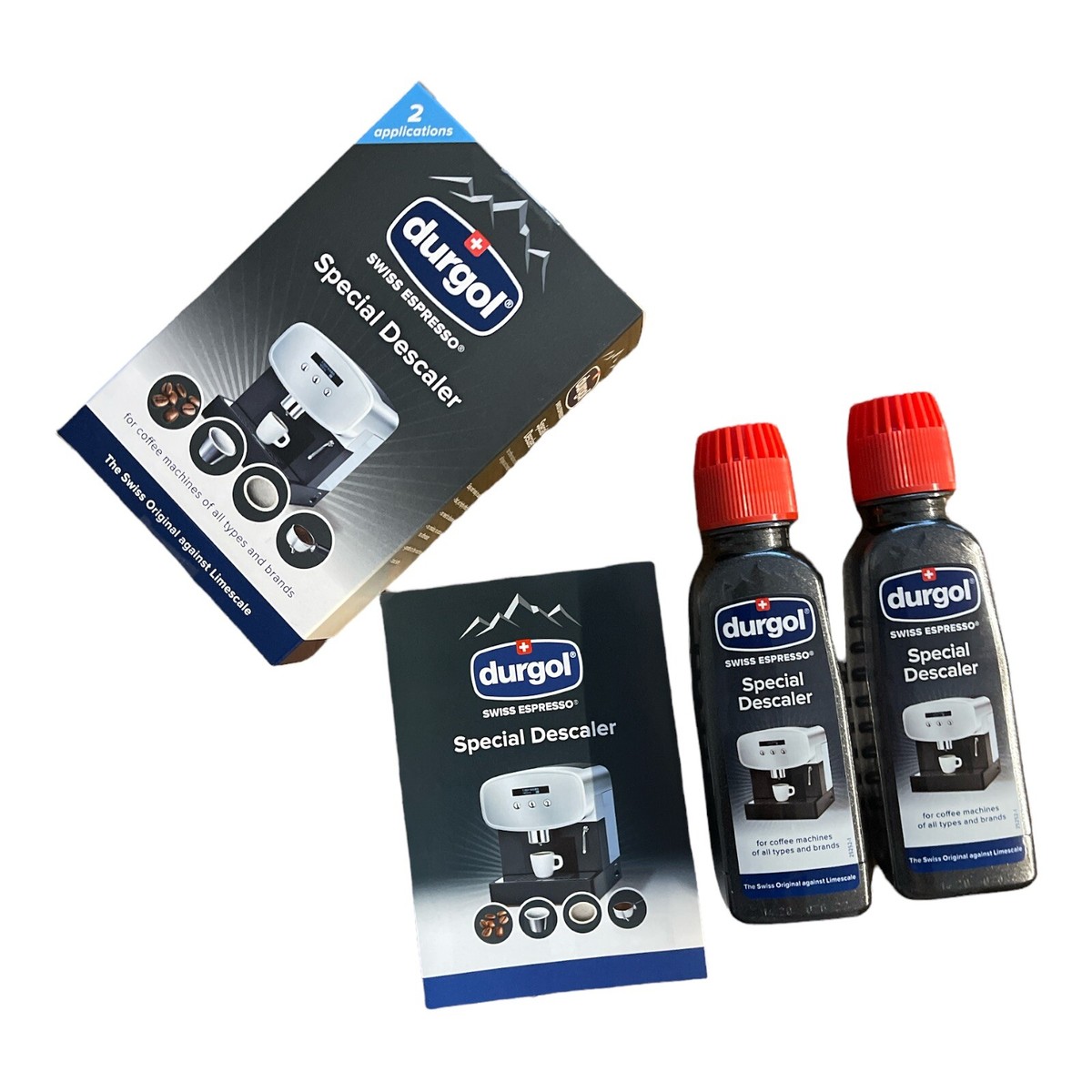 Durgol Descaling Kit Bottles for Nescafe Dolce Gusto Espresso
