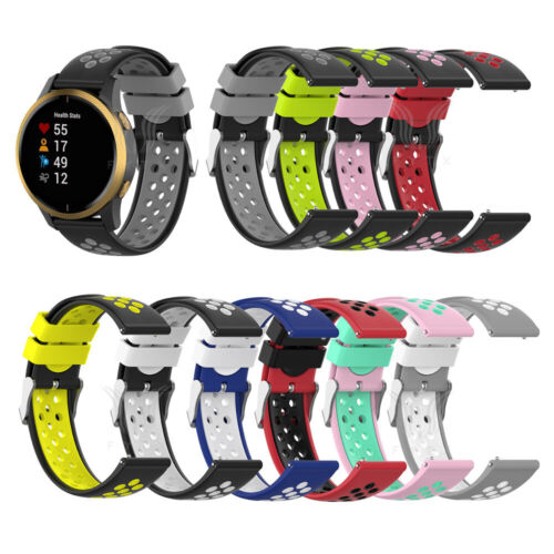 Silicone Watch band Strap For Garmin Vivoactive 5 4 4S 3 Forerunner 265 255 245 - Picture 2 of 24
