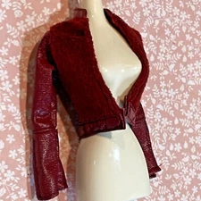 Barbie Clothes : Fashion Fever Stylish Leather Looking Jacket MATTEL 💋