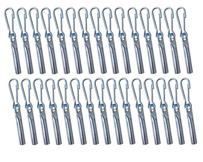 30 x Seilendverschluss mit Simplexhaken verzinkt für Ø 6 mm Seil