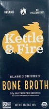 Kettle  Fire ORGANIC CLASSIC CHICKEN BROTH Cooking Broth - 32 oz Carton